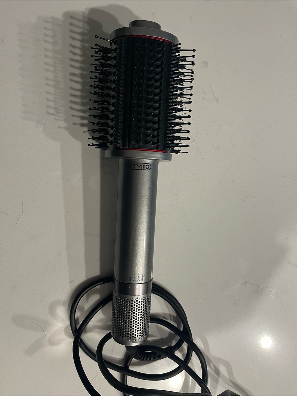 Tymo 4.0 Silver Hot Air Round Brush Hair Styler - Silver/Black